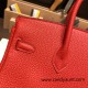 Hermes Birkin 25cm togo S3 /Rouge Cœur Silver Hardware Full Handmade 156