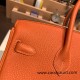 Hermes Birkin 25cm togo 93/Orange Silver Hardware Full Handmade 158