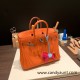 Hermes Birkin 25cm togo 93/Orange Silver Hardware Full Handmade 158