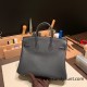 Hermes Birkin 25cm togo 88/ Graphite Silver Hardware Full Handmade 164