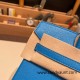 Hermes Birkin 25cm Chevre 0F /Blue Frida Silver Hardware Full Handmade 168