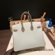 Hermes Birkin 25cm Chevre 80 /Pearl Grey&18/Étoupe Grey  Gold Hardware Full Handmade 169