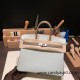 Hermes Birkin 25cm Chevre 80 /Pearl Grey& 18/Étoupe Grey Silver Hardware Full Handmade 170