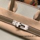 Hermes Birkin 25cm Chevre 80 /Pearl Grey& 18/Étoupe Grey Silver Hardware Full Handmade 170