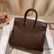 Hermes Birkin 25cm Chevre 41/Havane & 37 /Gold Gold Hardware Full Handmade 171