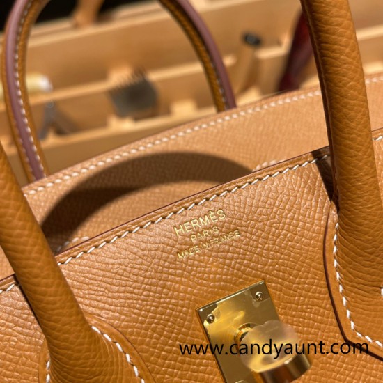 Hermes Birkin25 sellier Epsom 37 Gold Full Handmade birkin25-w015