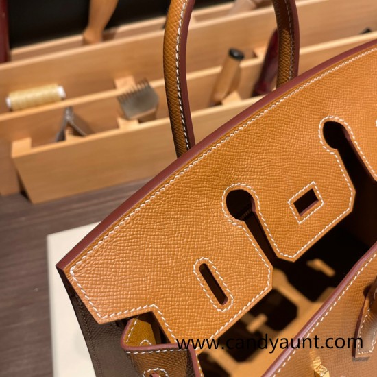 Hermes Birkin25 sellier Epsom 37 Gold Full Handmade birkin25-w015