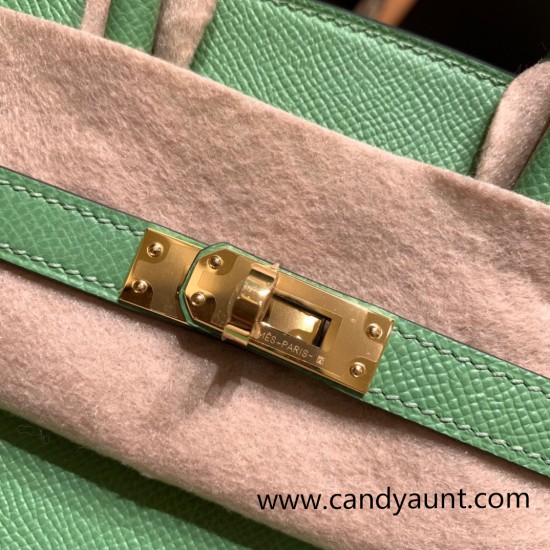 Hermes Birkin25 sellier Epsom 3I Vert Criquet Full Handmade birkin25-w027