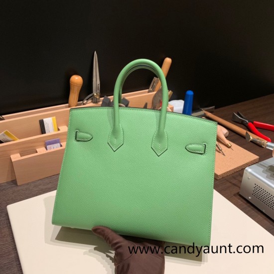 Hermes Birkin25 sellier Epsom 3I Vert Criquet Full Handmade birkin25-w027