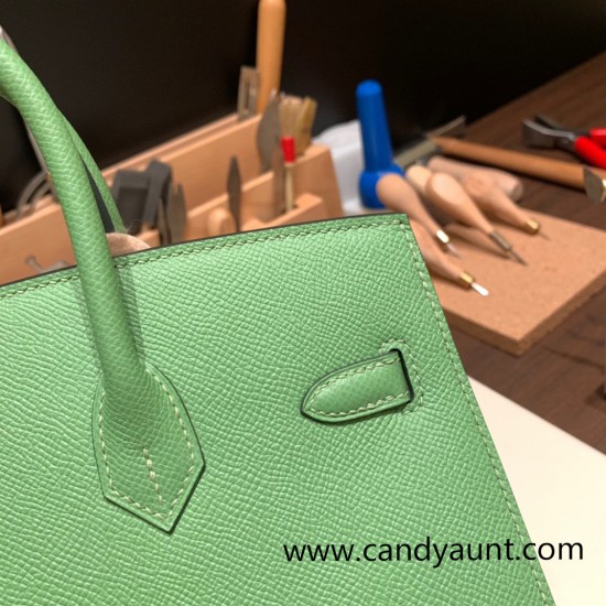 Hermes Birkin25 sellier Epsom 3I Vert Criquet Full Handmade birkin25-w027