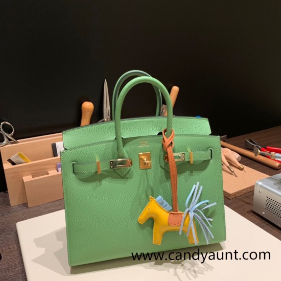 Hermes Birkin25 sellier Epsom 3I Vert Criquet Full Handmade birkin25-w027