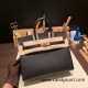 Hermes Birkin25 sellier Epsom 89 Black (Noir) Full Handmade birkin25-w029