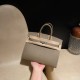 Birkin25 sellier Epsom 18/Étoupe Grey Silver Hardware Full Handmade