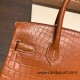 Hermes Birkin 30cm Matta Crocodile 37/ Gold Silver Hardware  Full Handmade birkin30-006