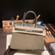 Hermes Birkin 30cm swift& chamois Silver Hardware  Full Handmade birkin30-008