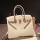 Hermes Birkin 30cm Ostrich M8/Gris Asphalt & 3C /Parchemin Gold Hardware  Full Handmade birkin30-015