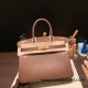 Hermes Birkin 30cm Ostrich 18 /Étoupe Grey Gold Hardware  Full Handmade birkin30-016