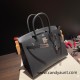 Madame Sellier birkin 30cm Outer Seam 89 /Black (Noir) Silver Hardware  Full Handmade birkin30-026