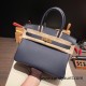 Hermes birkin 30cm togo 2Z/ Blue nuit Silver Hardware  Full Handmade birkin30-029