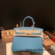 Hermes birkin 30cm togo 75 /Blue Jean Gold Hardware  Full Handmade birkin30-043