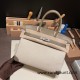 Hermes birkin 30cm swift & Canvas Silver Hardware  Full Handmade birkin30-084