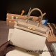 Hermes birkin 30cm swift& Canvas 18 /Étoupe Grey Silver Hardware  Full Handmade birkin30-085