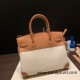 Hermes birkin 30cm stock swift & Canvas 37 /Gold Gold Hardware  Full Handmade birkin30-090