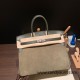 Hermes Birkin 35cm swift & chamois Silver Hardware Full Handmade 006