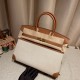 Hermes Birkin 35cm canvas 7T/Blue Electric Silver Hardware Full Handmade 011