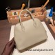 Hermes 25cm bolide evercolor 81 /Gris Tourterelle Full Handmade Gold Hardware015