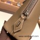 Hermes 25cm bolide evercolor 18 /Étoupe Grey (Étoupe) Full Handmade Silver Hardware025