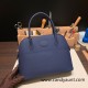 Hermes 27cm bolide Epsom 73 /Blue Saphir Gold Hardware Full Handmade