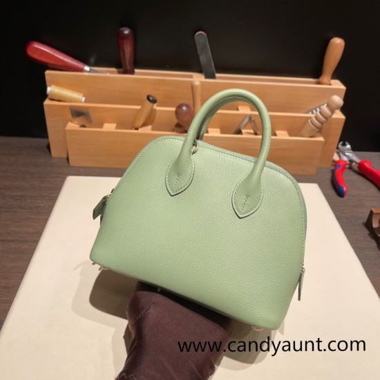 Hermes mini bolide evercolor 3I/Vert Criquet Full Handmade 001