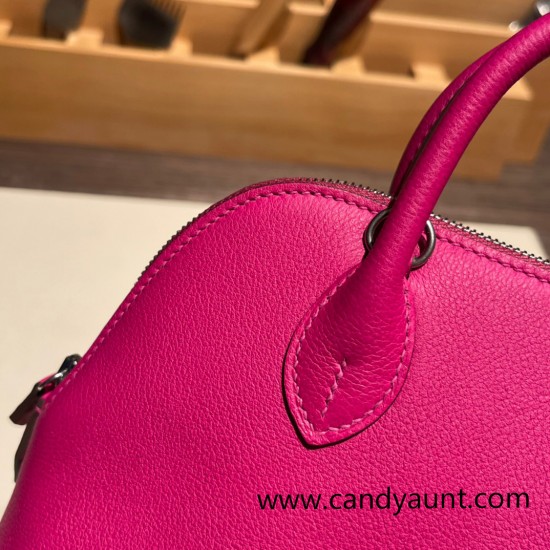 Hermes mini bolide evercolor L3 /Rose Purple Full Handmade 004