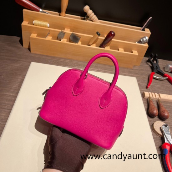 Hermes mini bolide evercolor L3 /Rose Purple Full Handmade 004