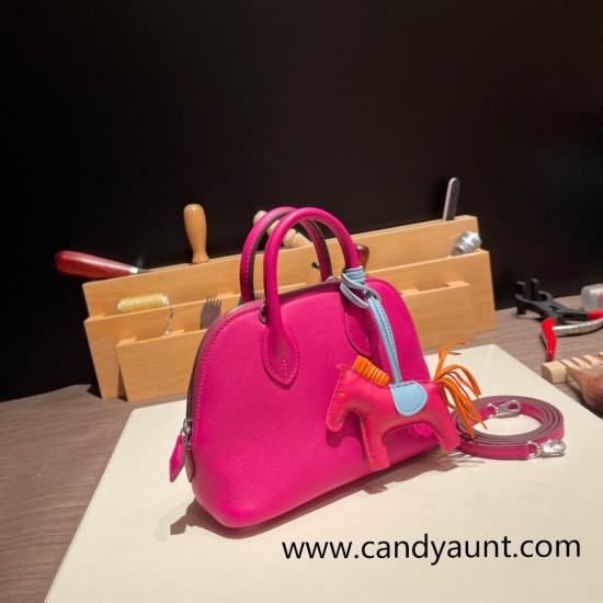 Hermes mini bolide evercolor L3 /Rose Purple Full Handmade 004