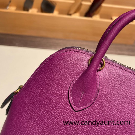 Hermes mini bolide evercolor P9 /Anemone Full Handmade 005