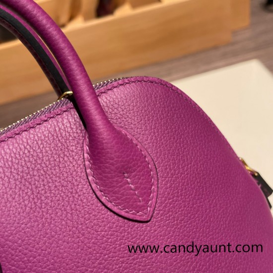 Hermes mini bolide evercolor P9 /Anemone Full Handmade 005