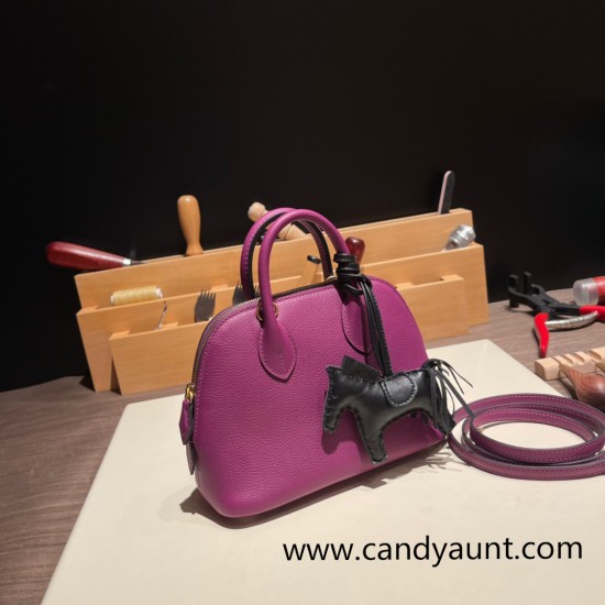 Hermes mini bolide evercolor P9 /Anemone Full Handmade 005