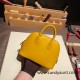 Hermes mini bolide evercolor 9D /Jaune Ambre Full Handmade 006