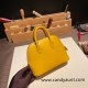 Hermes mini bolide evercolor 9D /Jaune Ambre Full Handmade 006