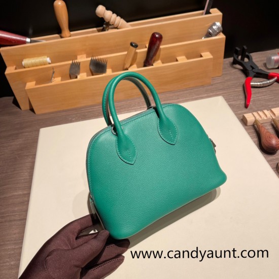 Hermes mini bolide evercolor U4 /Vert Vertigo Full Handmade 007