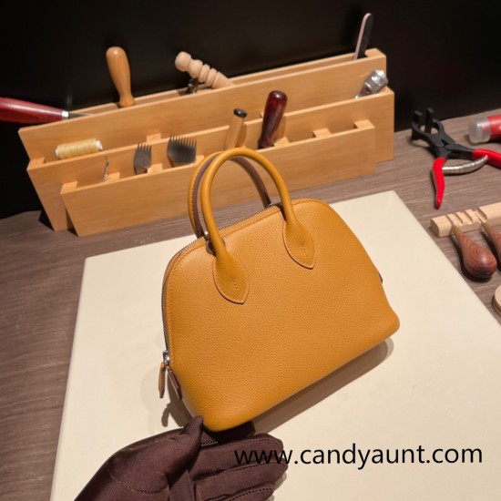 Hermes mini bolide evercolor 2S /Sesame Full Handmade 008