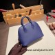 Hermes mini bolide evercolor 73 /Blue Saphir Full Handmade 010