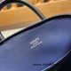 Hermes mini bolide evercolor 73 /Blue Saphir Full Handmade 010