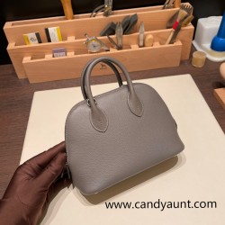 Hermes mini bolide evercolor 8F /Etain Full Handmade 013