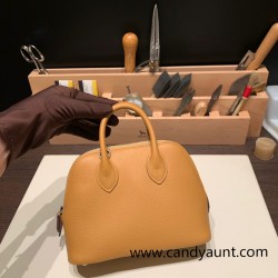 Hermes mini bolide evercolor 2S/Sesame & K4/Rose d’ete Full Handmade 017