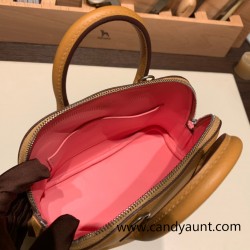 Hermes mini bolide evercolor 2S/Sesame & K4/Rose d’ete Full Handmade 017