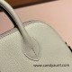 Hermes mini bolide Chevre 0S vertdeau Full Handmade 021