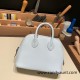 Hermes mini bolide Chevre 7R /Azur Full Handmade 023